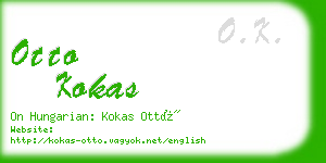 otto kokas business card